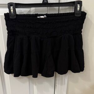 Garage Black Ruffled Skort